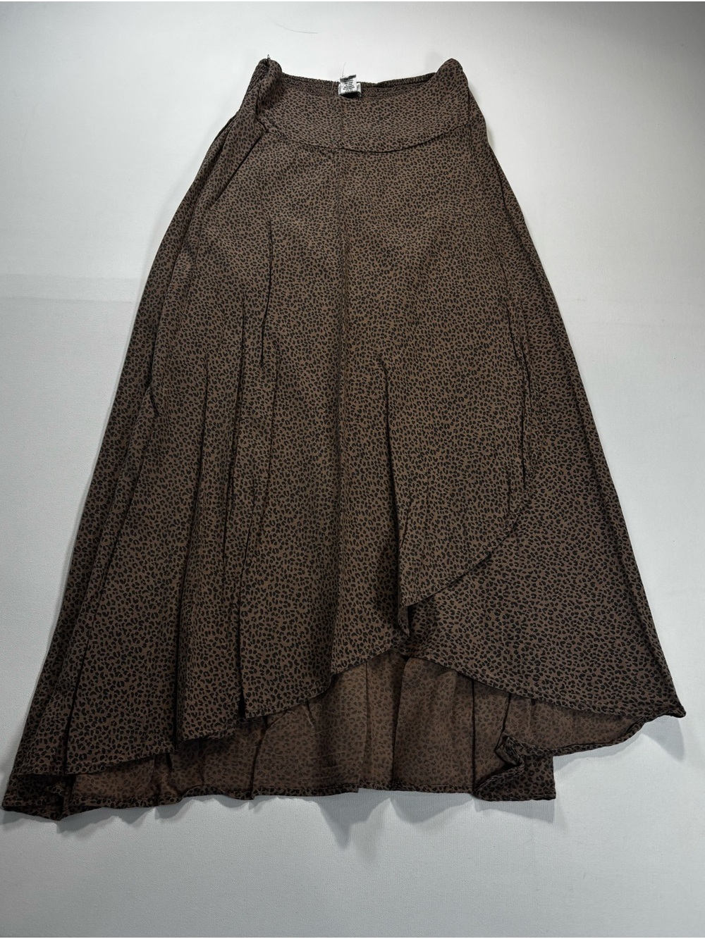 Japna Brown Printed High-Low Skirt Leopard Print